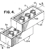 A lego brick from a patent